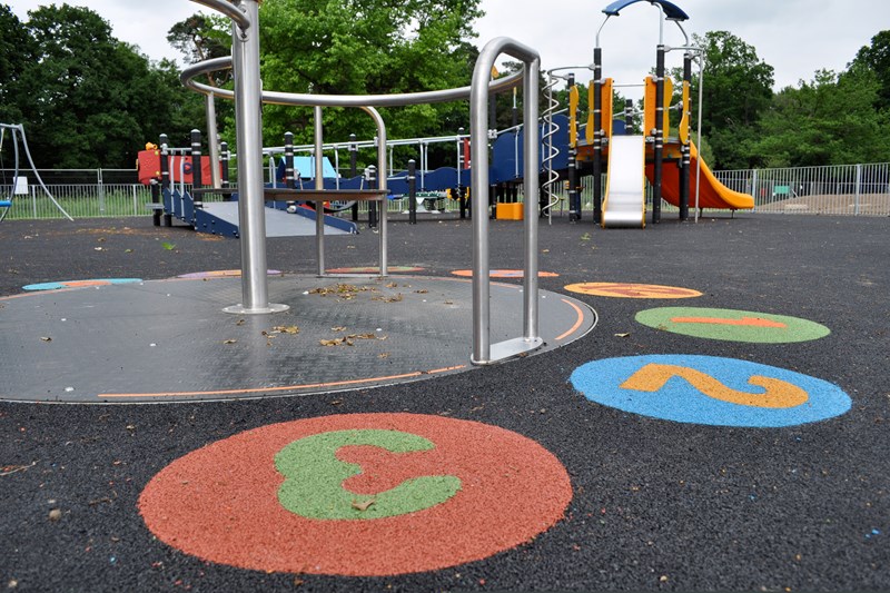 Aldershot Park roundabout in play area
