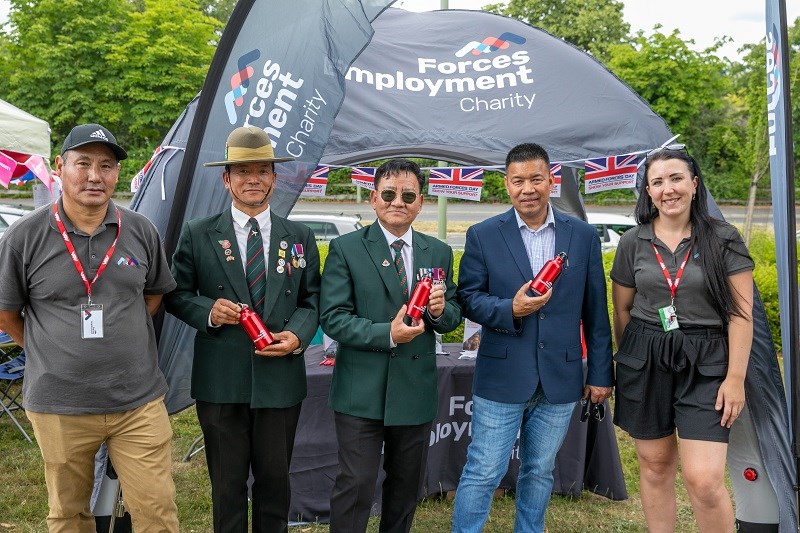 Representatives from the Forces Employment Charity Armed Forces Day Prom in the Park