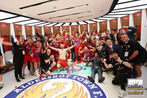 Aldershot Town Football Club celebrating