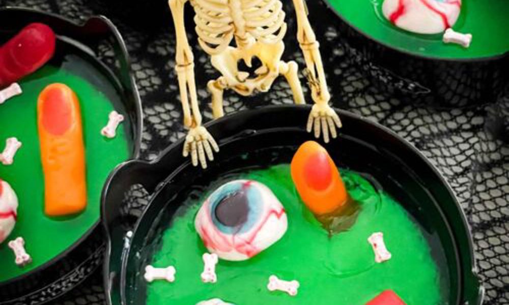 Halloween Jello Cauldrons
