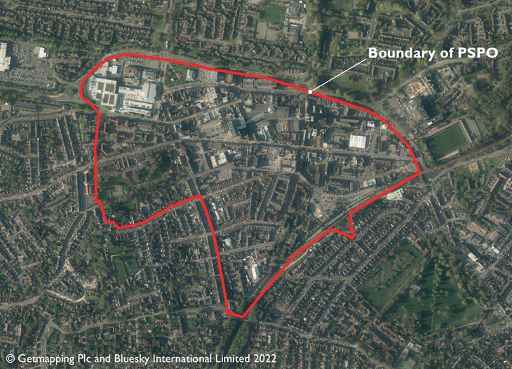 Public Spaces Protection Order (Aldershot town centre) map