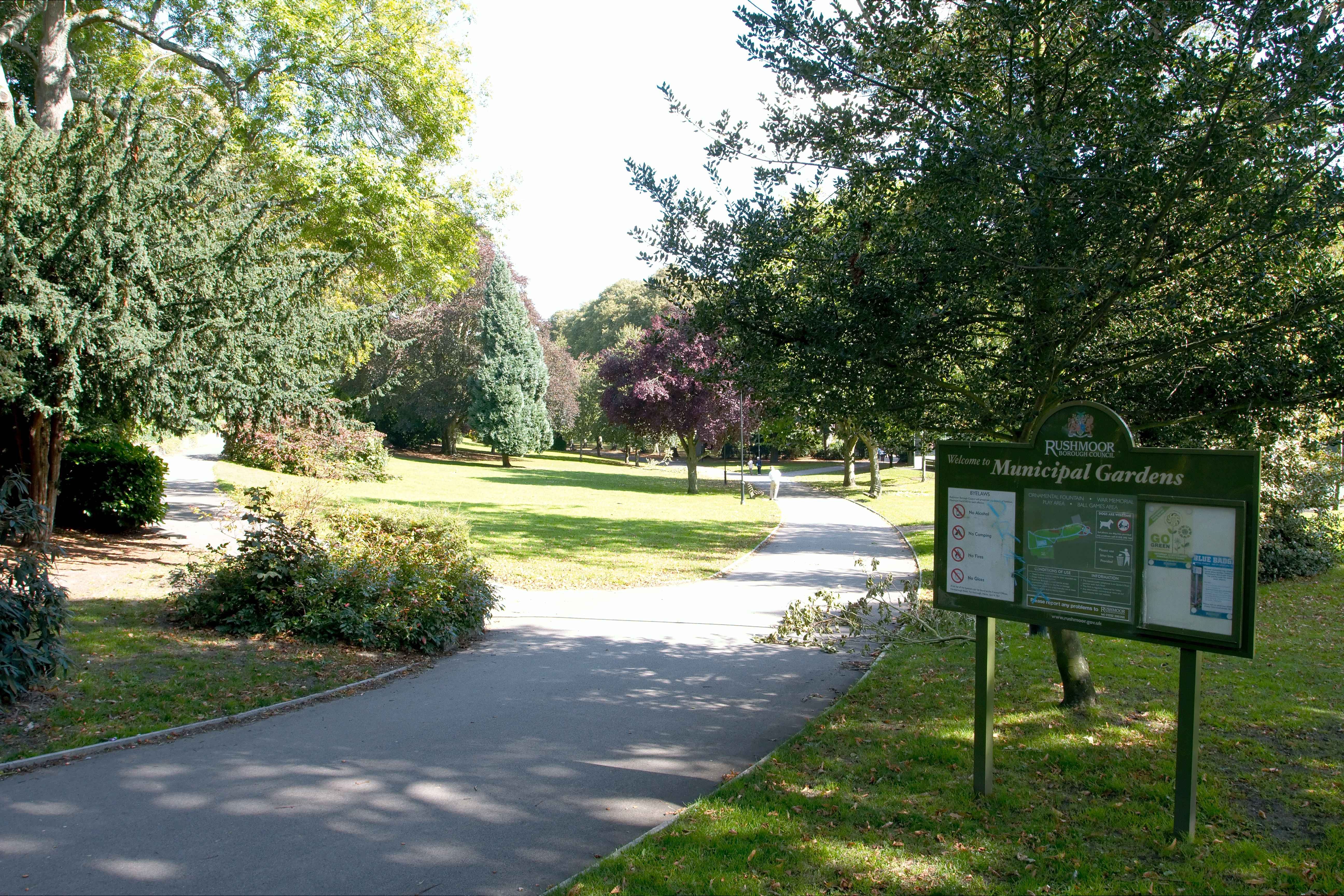 Municipal Gardens information board