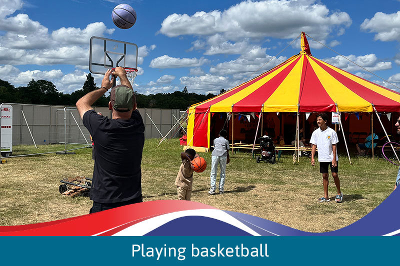 Playing Basketball