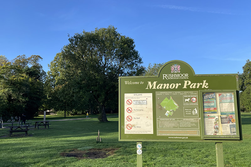 Manor Park and play area Rushmoor Borough Council