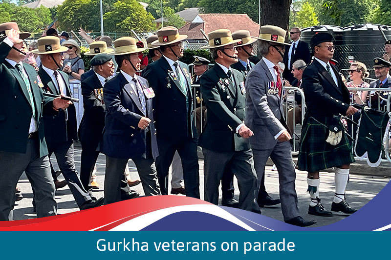 Gurkha Veterans On Parade