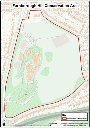 Farnborough Hill Conservation Area map