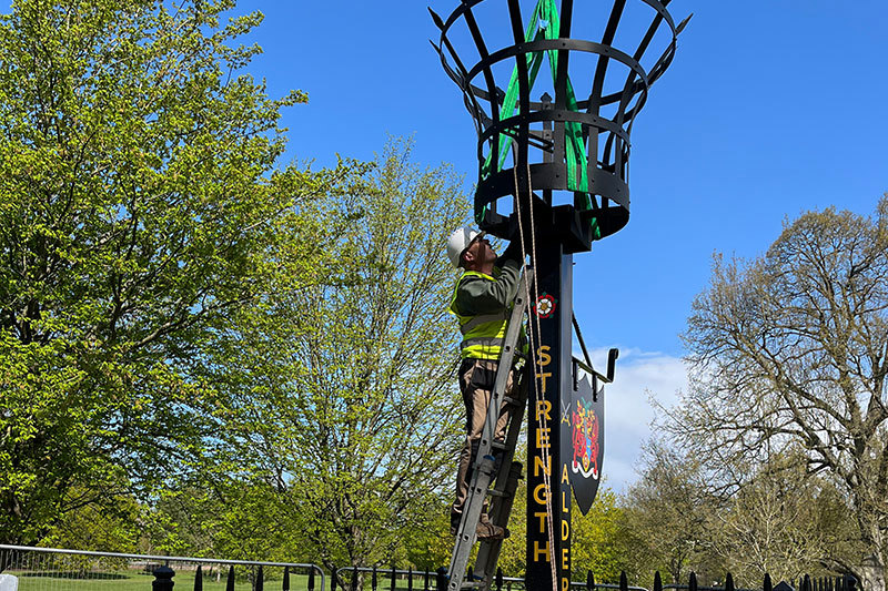 Workman Up Ladder