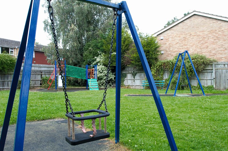 Meon Close swings in play area