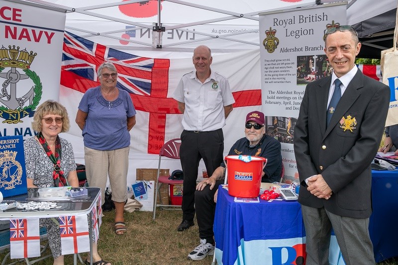 Representatives from the Royal British Legion at the Armed Forces Day Prom in the Park