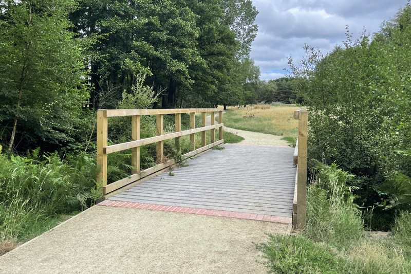 Bridge Over A Brook In Southwood Country Park