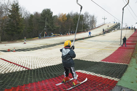 Child using the ski lift
