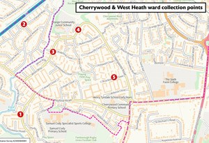 Cherrywood and West Heath ward collection points
