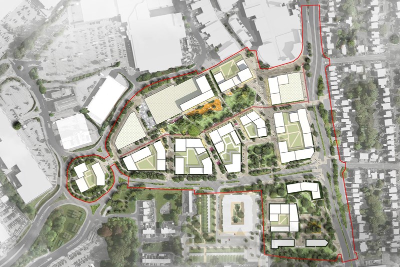 Farnborough Civic Quarter - map of the development area