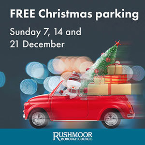 Free Christmas parking poster - Sunday 7, 14 and 21 December