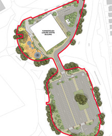Site showing parking