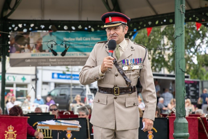 Aldershot Garrison Commander at the Armed Forces Day Prom in the Park