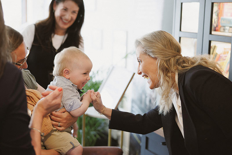 The Duchess Greeting A Happy Baby