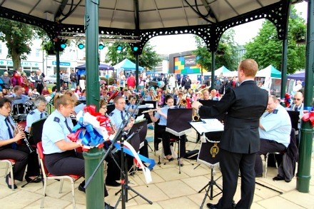 Police band at Victoria Day. Saturday 2nd June