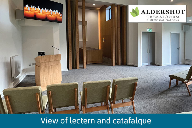 View of lectern and catafalque