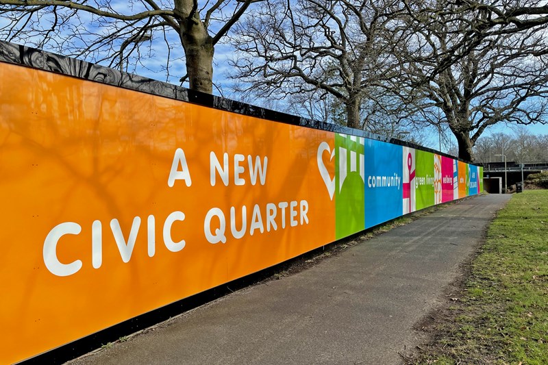 Farnborough Civic Quarter - hoardings