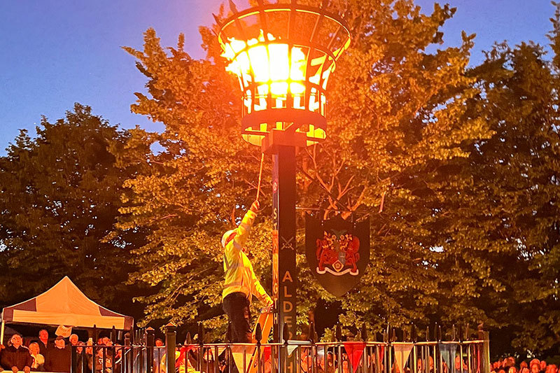 Beacon Being Lit