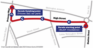 Parade route map