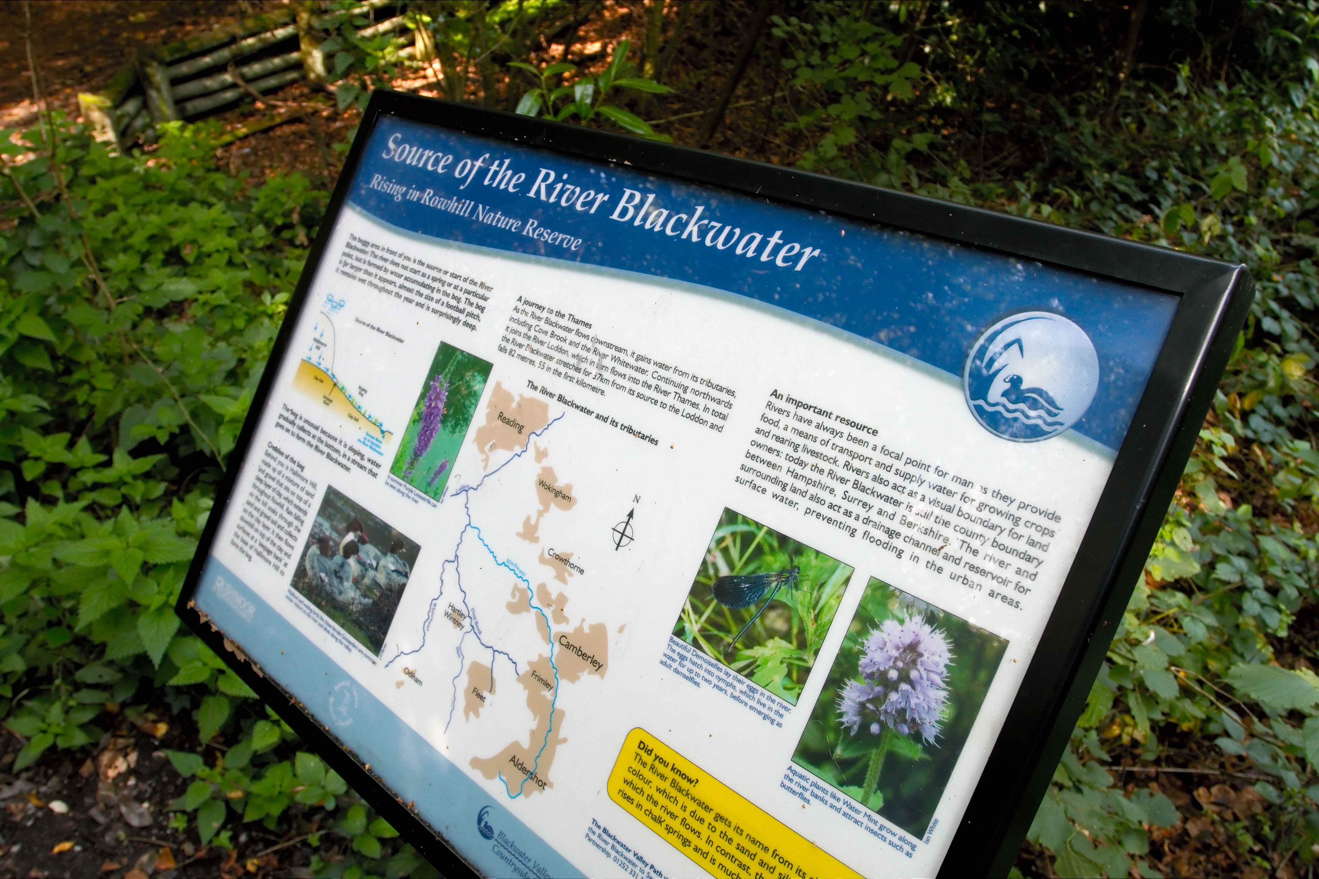 Rowhill Nature Reserve information board