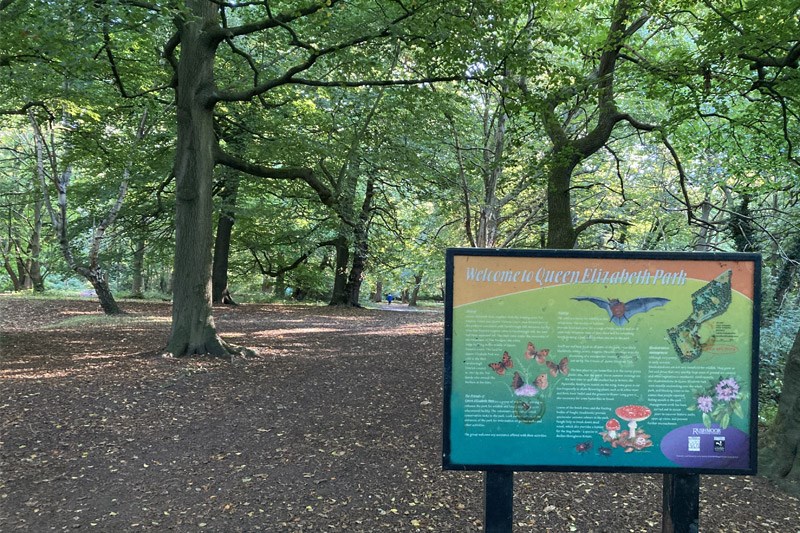 Information Board In Queen Elizabeth Park