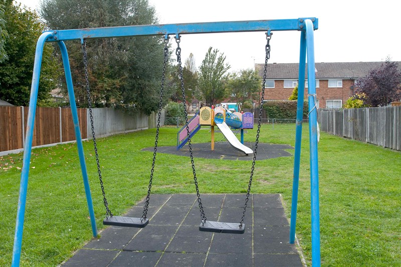 Highclere Road swings in play area