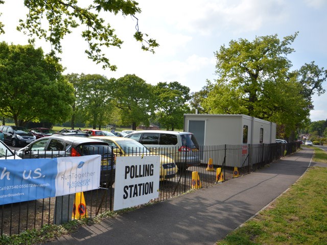 King George V playing fields mobile polling station