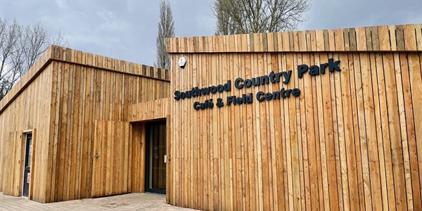 Visitor Centre And Welcome Banner At Southwood Country Park